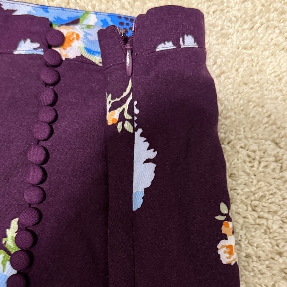 Urban Outfitters Purple Floral A-Line Skort/Skirt XS - Picture 4 of 4